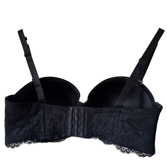 Torrid Curve Bombshell Everyday Strapless Bra 36DDD Black Lace Multiway Straps - Picture 2 of 16